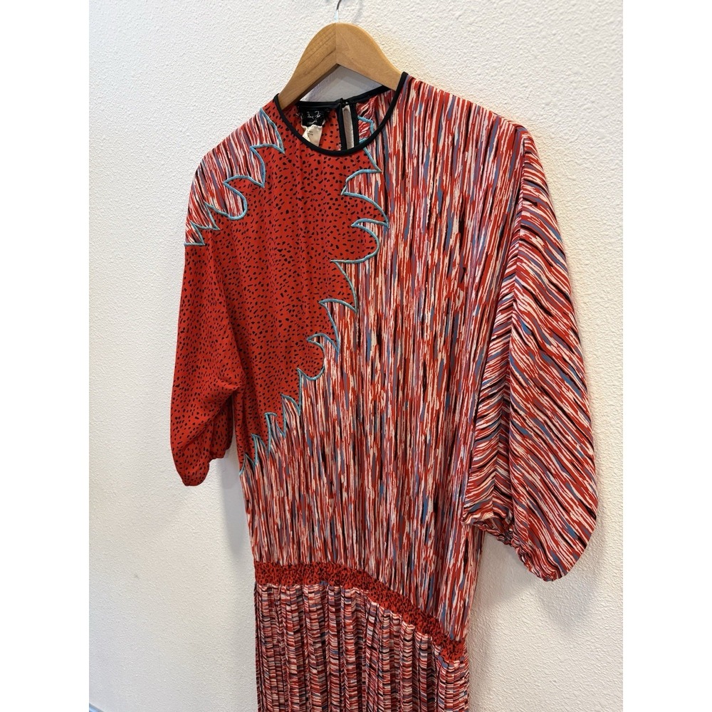 Diane Freis Dress Georgette‎ OS Beautiful Boho Vintage Red